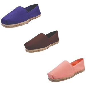 Tripack Alpargata Morado, Café Y Coral