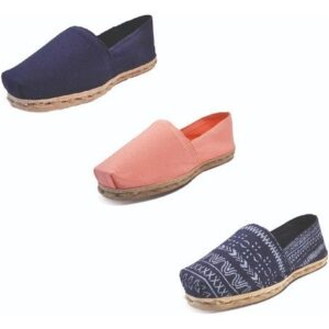 Tripack Alpargata Azul Marino, Coral Y Azul Étnico