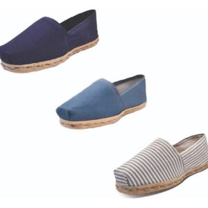 Tripack Alpargata Azul Marino, Mezclilla Y Ray Gris/blanco