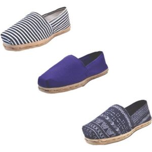 Tripack Alpargata Ray Azu/blan, Morado Y Azul Étnico