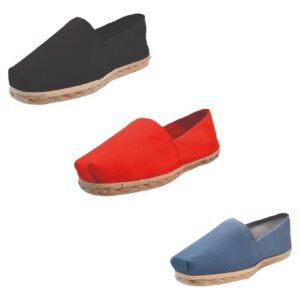 Tripack Alpargata Negro, Rojo Y Mezclilla