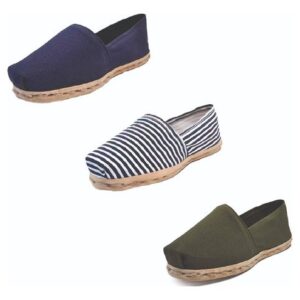 Tripack Alpargata Azul Marino, Ray Azul/blanco Y Verde Mili