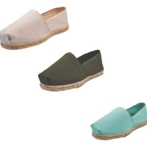 Tripack Alpargata Crudo, Verde Militar Y Turquesa