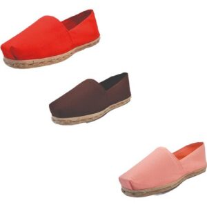 Tripack Alpargata Rojo, Café Y Coral