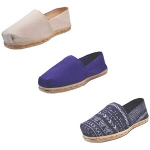Tripack Alpargata Crudo, Morado Y Azul Étnico