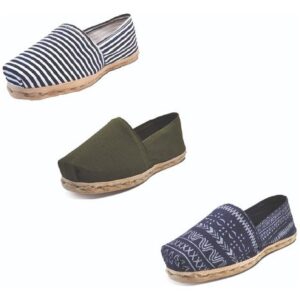 Tripack Alpargata Ray Azu/blan, Verde Militar Y Azul Étnico
