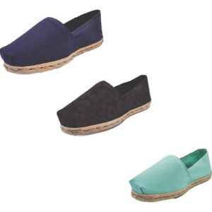 Tripack Alpargata Azul Marino, Animal Print Neg Y Turquesa