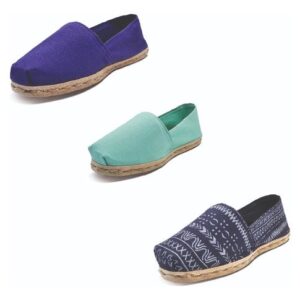 Tripack Alpargata Morado, Turquesa Y Azul Étnico