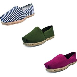 Tripack Alpargata Ray Azu/blan, Verde Militar Y Burdeo