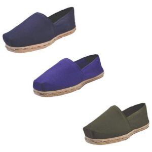 Tripack Alpargata Azul Marino, Morado Y Verde Militar