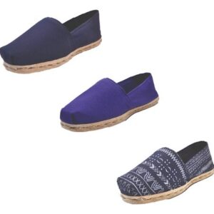 Tripack Alpargata Azul Marino, Morado Y Azul Étnico
