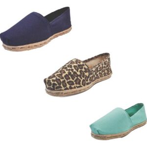 Tripack Alpargata Azul Marino, Animal Print Y Turquesa