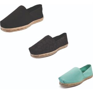 Tripack Alpargata Negro, Animal Print Negro Y Turquesa