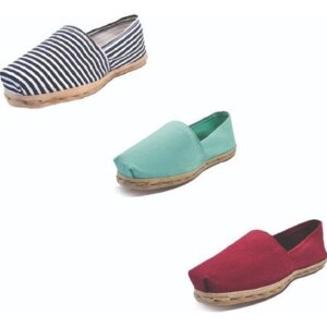 Tripack Alpargata Ray Azu/blan, Turquesa Y Burdeo