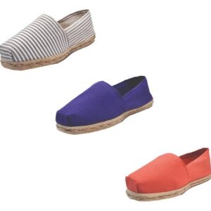 Tripack Alpargata Ray Gr/blan, Morado Y Terracota