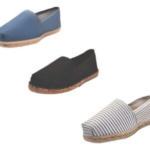 Tripack Alpargata Mezclilla, Negro Goma Y Ray Gris/blanco