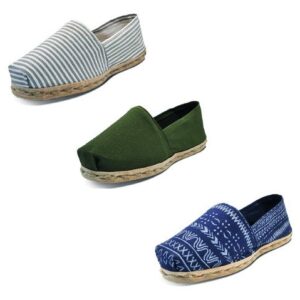 Tripack Alpargata Ray Gr/blan, Verde Militar Y Azul Étnico
