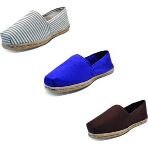 Tripack Alpargata Ray Gr/blan, Morado Y Café