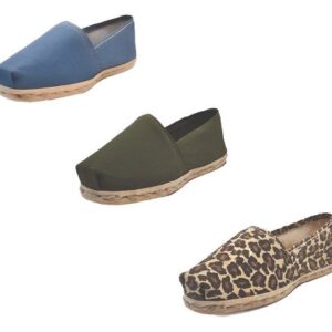 Tripack Alpargata Mezclilla, Verde Militar Y Animal Print