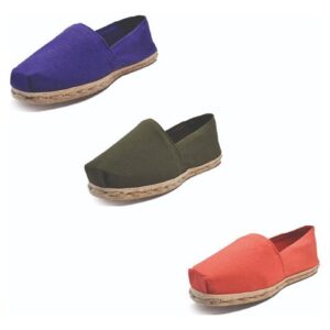 Tripack Alpargata Morado, Verde Militar Y Terracota