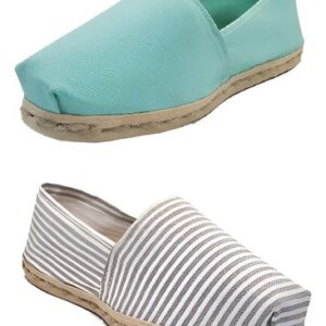 Pack Alpargata Rayado Gris/blanco - Turquesa