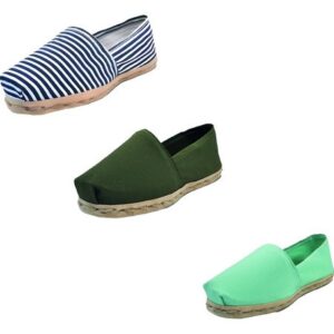 Tripack Alpargata Ray Azu/blan, Verde Militar Y Turquesa