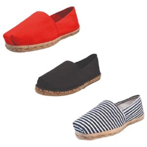 Tripack Alpargata Rojo, Crudo Y Ray Azul/blanco
