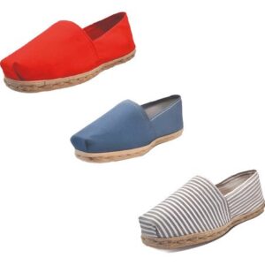 Tripack Alpargata Rojo, Mezclilla Y Ray Gris/blanco