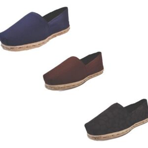 Tripack Alpargata Azul Marino, Café Y Animal Print Negro