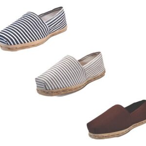 Tripack Alpargata Ray Azu/blan, Ray Gr/blan Y Café