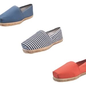 Tripack Alpargata Mezclilla, Ray Azul/blanco Y Terracota