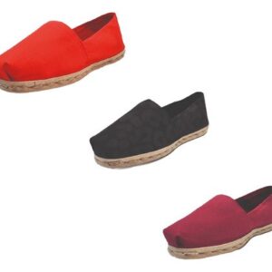 Tripack Alpargata Rojo, Animal Print Negro Y Burdeo