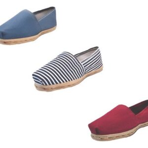 Tripack Alpargata Mezclilla, Ray Azul/blanco Y Burdeo