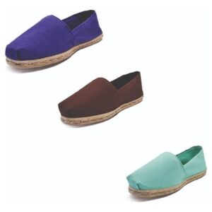 Tripack Alpargata Morado, Café Y Turquesa