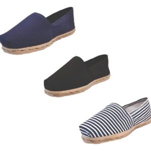 Tripack Alpargata Azul Marino, Neg Y Ray Azul/blanco