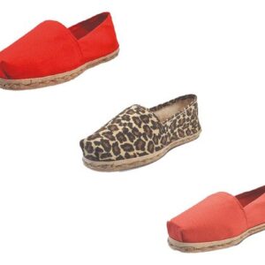 Tripack Alpargata Rojo, Animal Print Y Terracota