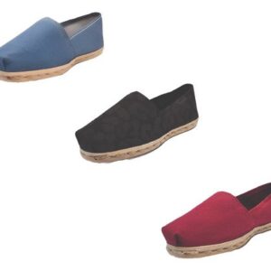 Tripack Alpargata Mezclilla, Animal Print Negro Y Burdeo