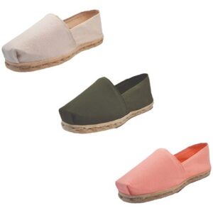 Tripack Alpargata Crudo, Verde Militar Y Coral