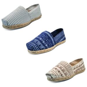 Tripack Alpargata Ray Gr/blan, Azul Étnico Y Crudo Étnico