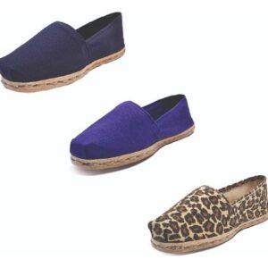 Tripack Alpargata Azul Marino, Morado Y Animal Print