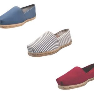 Tripack Alpargata Mezclilla, Ray Gris/blanco Y Burdeo