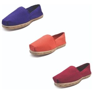 Tripack Alpargata Morado, Terracota Y Burdeo