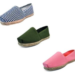 Tripack Alpargata Ray Azu/blan, Verde Militar Y Coral