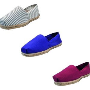 Tripack Alpargata Ray Gr/blan, Morado Y Burdeo