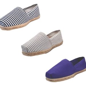 Tripack Alpargata Ray Azu/blan, Ray Gr/blan Y Morado
