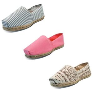 Tripack Alpargata Ray Gr/blan, Coral Y Crudo Étnico
