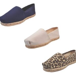 Tripack Alpargata Azul Marino, Crudo Y Animal Print