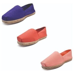 Tripack Alpargata Morado, Terracota Y Coral
