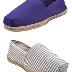 Pack Alpargata Rayado Gris/blanco - Morado
