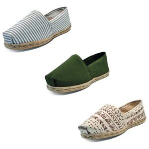 Tripack Alpargata Ray Gr/blan, Verde Militar Y Crudo Étnico